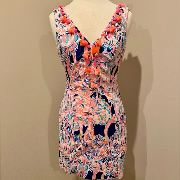 Lilly Pulitzer Dresses & Skirts - Lilly Pulitzer Shift Dress With Tassel Neckline